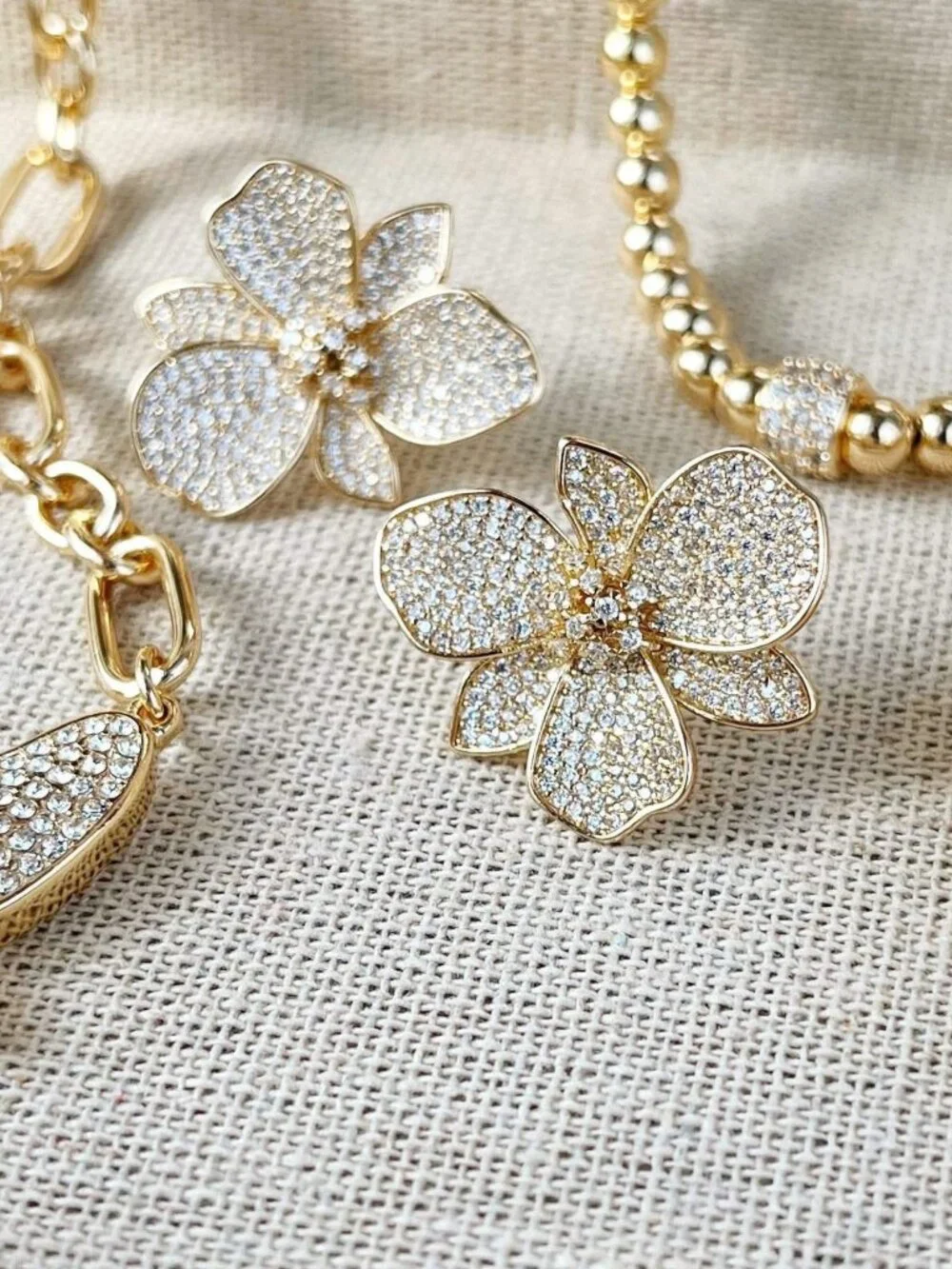 Park Lane Crystal Daffodil Earrings - Picture 5 of 6